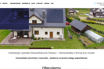 Strona internetowa Sun Invest